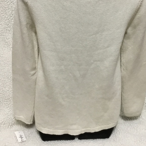 NEW Embroidered Birds XSmall Cream Sweater Shirt - Picture 8 of 14